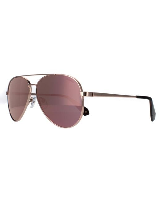 Polaroid Brown Aviator Copper Rose Mirror Pld 6069/S/X