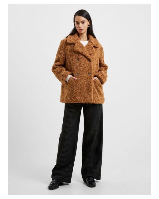 French Connection Brown Iren Borg Peacoat