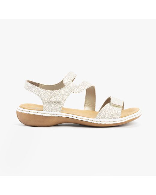 Rieker White 659C7-81 Sandals