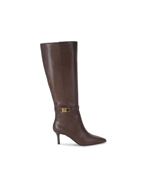 Kurt Geiger Brown Leather Brixton Knee Boots