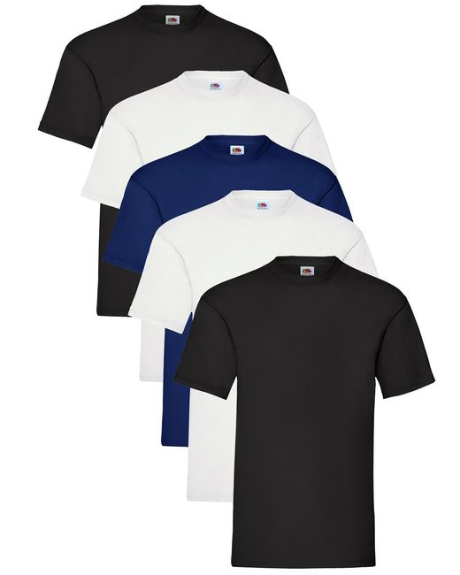Fruit Of The Loom Blue T-Shirt 5 Pack for men