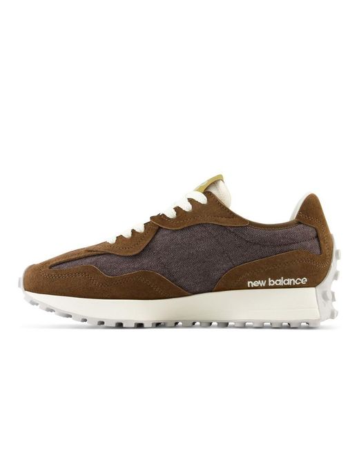 New Balance Brown 327 Warped Trainers for men