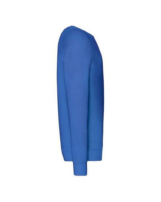 Fruit Of The Loom Blue Lightweight Raglan Sweatshirt (240 Gsm) (Royal) for men