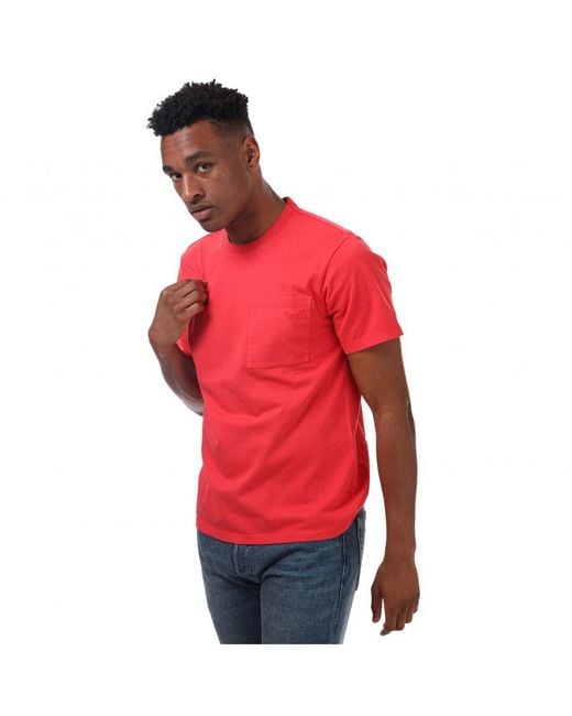 Red best sale levis men