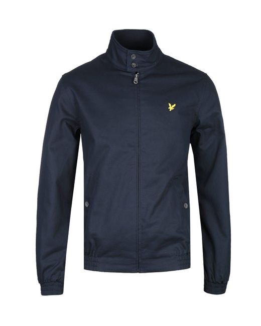 Lyle & Scott Blue Dark Harrington Jacket for men