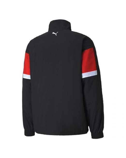 PUMA Black Scuderia Ferrari Woven Motorsport Jacket Track Top 596137 02 for men