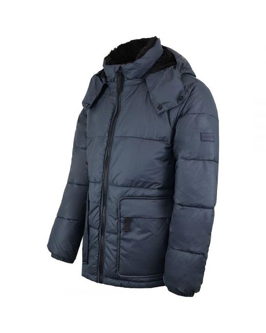 Hunter Blue Intrepid Puffer Coat for men