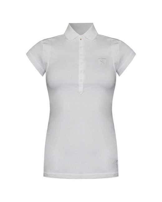PUMA Gray X Scuderia Ferrari Polo Shirt Cotton