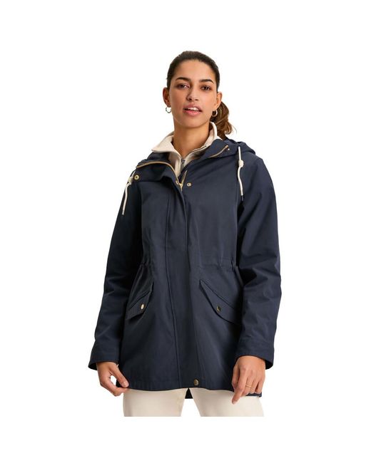 Joules Blue Portwell Waterproof Hooded Raincoat