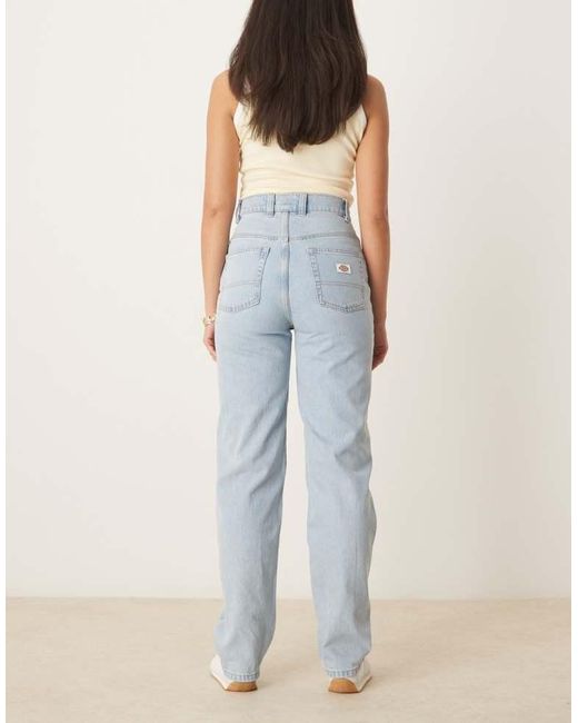 Dickies Blue Thomasville High Waisted Relaxed Fit Jeans