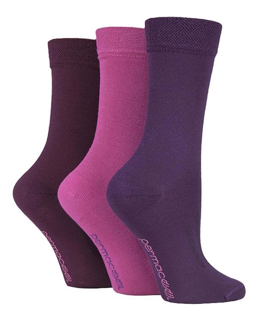 Permacool Purple Breathable Moisture Wicking Anti Sweat Socks For Hot Weather