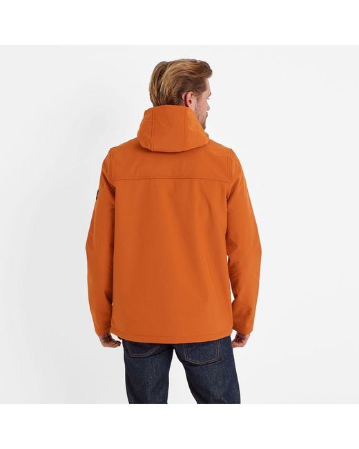 TOG24 Orange Truro Hooded Softshell Jacket for men