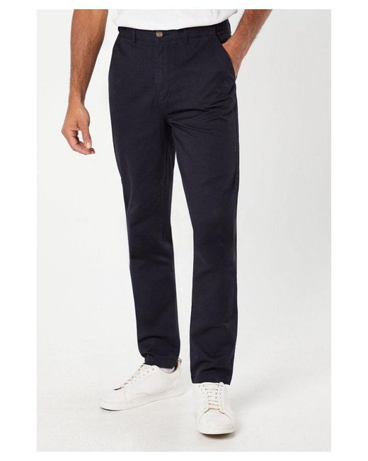 MAINE White Premium Slim Fit Chino Trouser for men