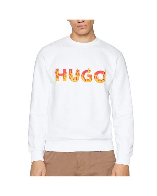HUGO Ditmo-t-shirt 10254014 01 in het White voor heren