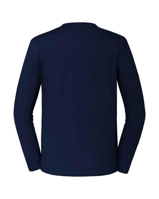 Russell Blue Adult Classic Long-Sleeved T-Shirt (French)