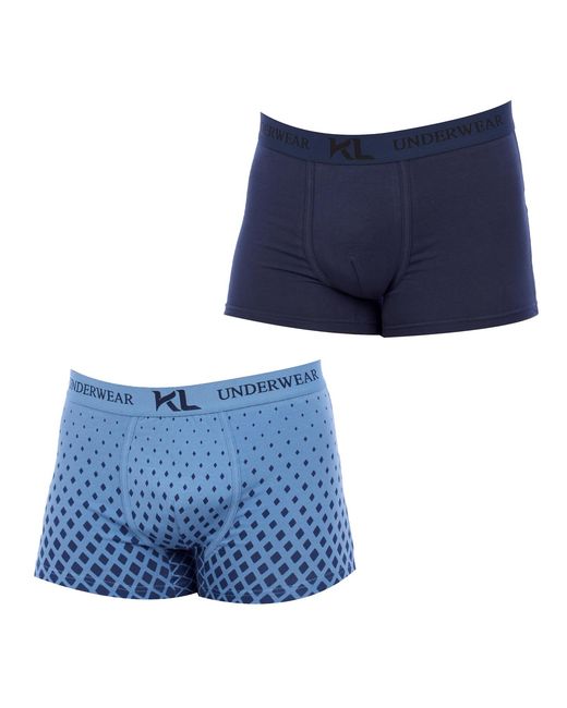 Kisses&Love Blue Pack-2 Boxers Breathable Fabric Klb2 for men