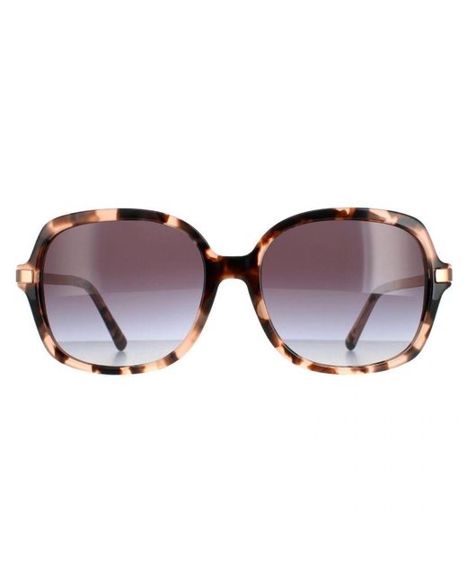Michael Kors Brown Square Tortoise Light Gradient Adrianna Ii Mk2024