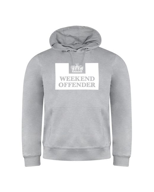Weekend Offender Gray Long Sleeve Pullover Hm Service Classics Hoodie Wohd100 Marl Cotton for men