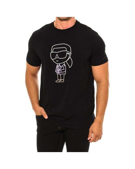 Karl Lagerfeld Black Short Sleeve T-Shirt 755400 for men