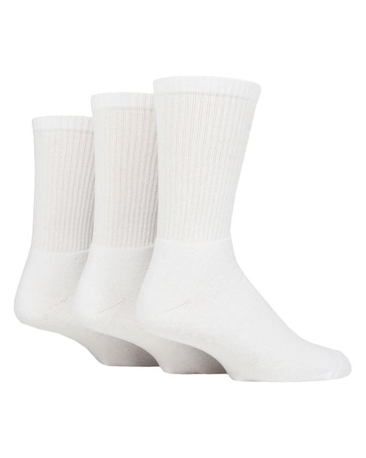 SOCKSHOP TORE White 3 Pack Plain Crew Sport Socks for men