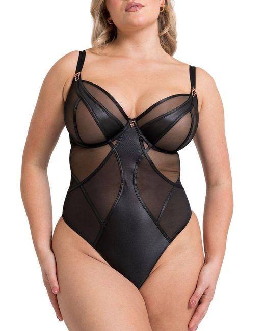 Curvy Kate Black Suspense Plunge Bodysuit