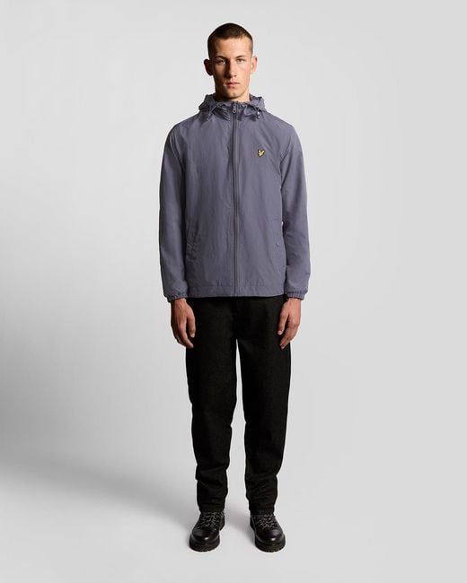 Lyle & Scott Gray Zip Through Hooded Jacket for men