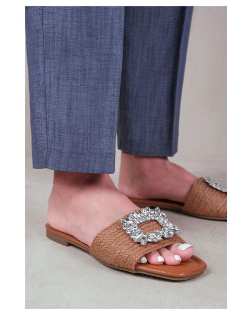 Where's That From Blue 'Farrah' Flat Sandals