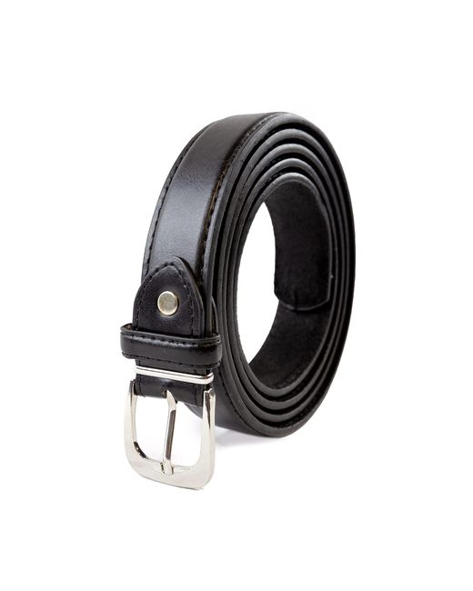 Woodland Leathers Black Belt, Leather Lined Classic 1″ Slim for men