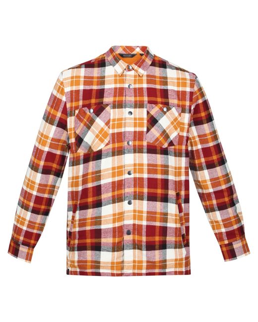 Regatta Red Checked Long-Sleeved Brushed Shirt for men