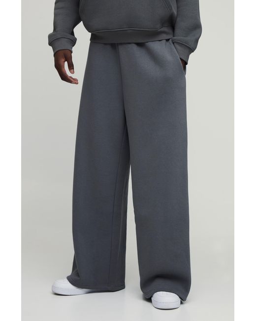 BoohooMAN Black Basic Extreme Wide Leg Jogger for men