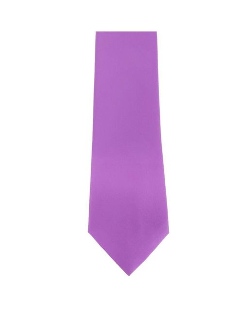 PREMIER Purple Plain Satin Tie (Narrow Blade) (Pack Of 2) for men
