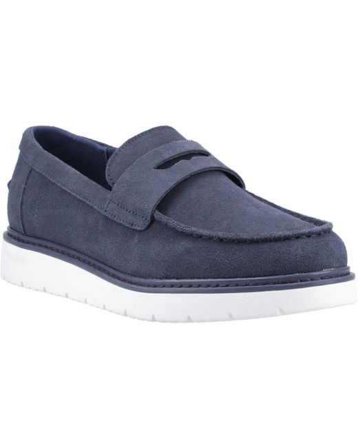 TOMS Blue Navi Trvl Lite Havana Leather Loafers for men