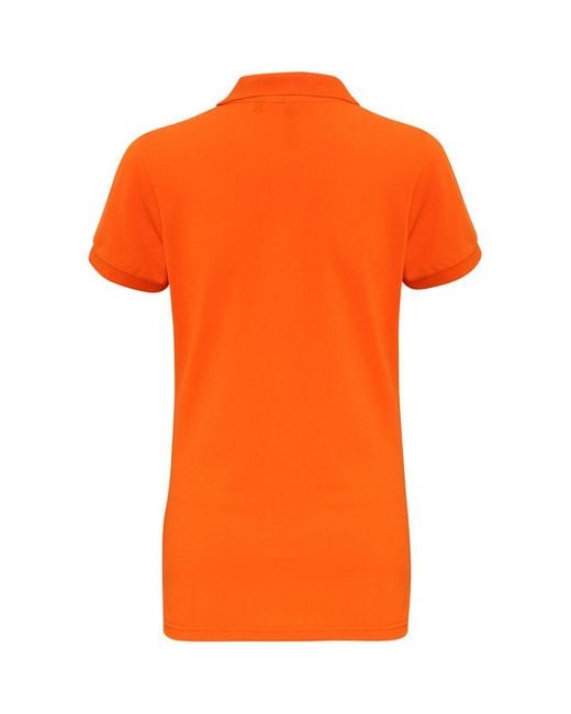 Asquith & Fox Orange Ladies Short Sleeve Performance Blend Polo Shirt