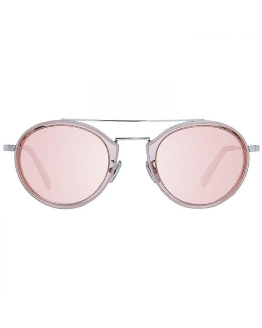 Omega Pink Rose Aviator Sunglasses With Mirrored Lenses for men