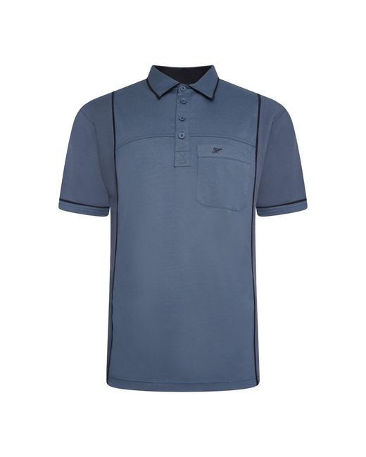 Forge Blue Plus Size Polo Shirt Short Sleeve Big for men