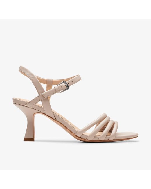 Clarks Natural Amali May Sand Leather Sandals