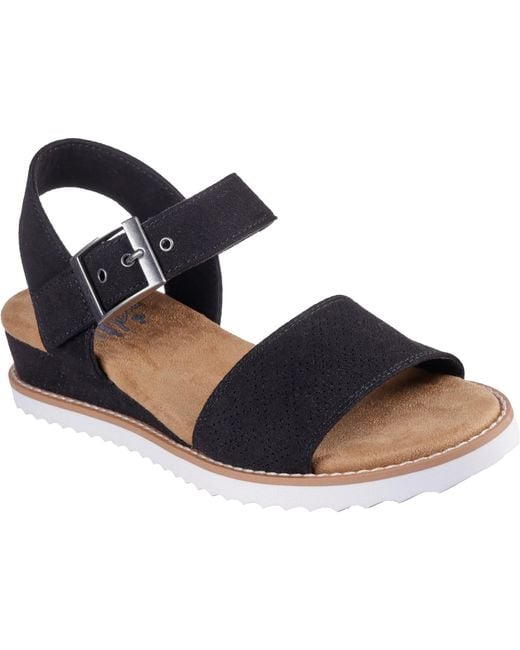 Skechers Blue Desert Kiss Serendipitous 114147-Blk Buckle Shoe