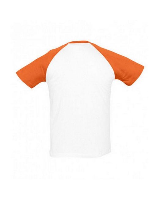Sol's White Funky Contrast Short Sleeve T-Shirt for men