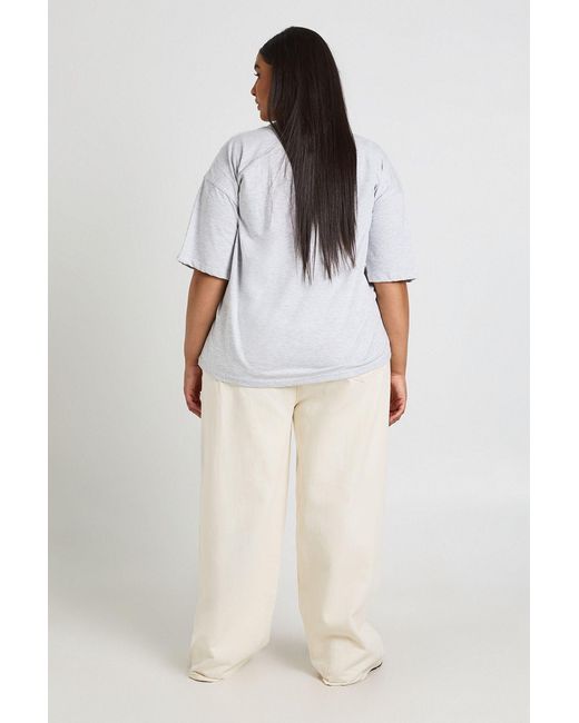 Boohoo White Plus Basic Oversized T Shirt