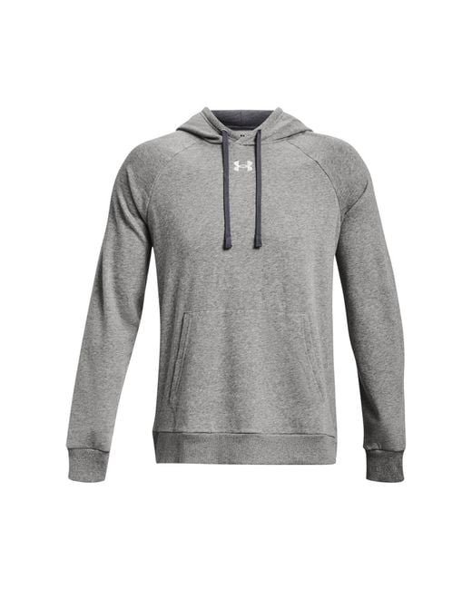 Under Armour Gray Adult Rival Fleece Hoodie (Castle Rock/Light Heather)