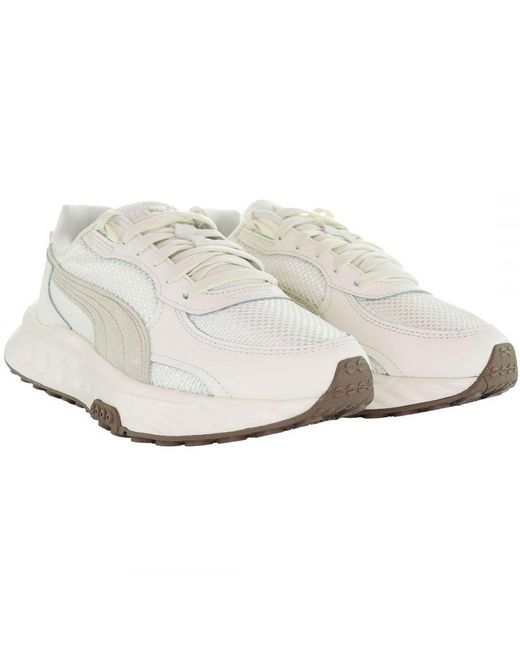 PUMA White Wild Rider Future Off Trainers