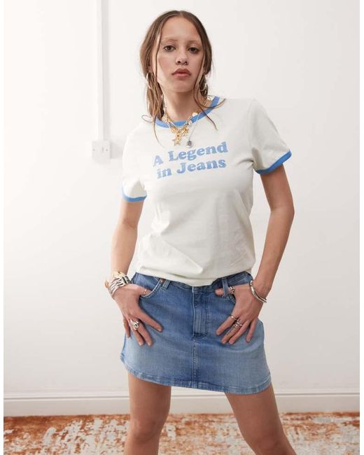 Wrangler Blue Denim Mini Skirt