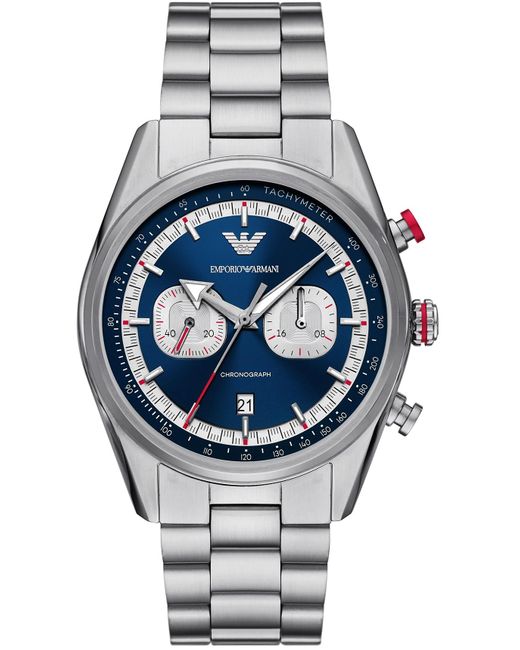 Emporio Armani Gray Racer Watch Ar11676 Stainless Steel for men