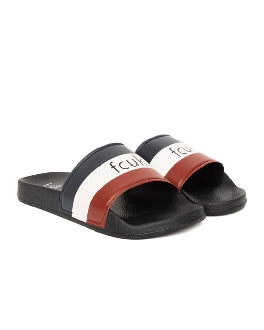 French Connection Black 2 Colour Sliders for men