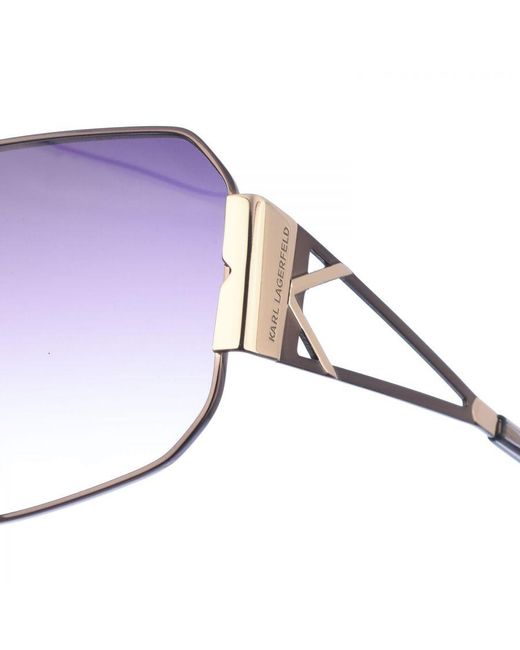 Karl Lagerfeld Purple Kl339S Aviator Metal Sunglasses for men