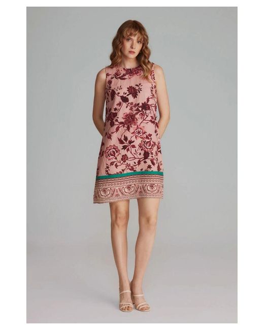 GUSTO Multicolor Printed Sleeveless Dress