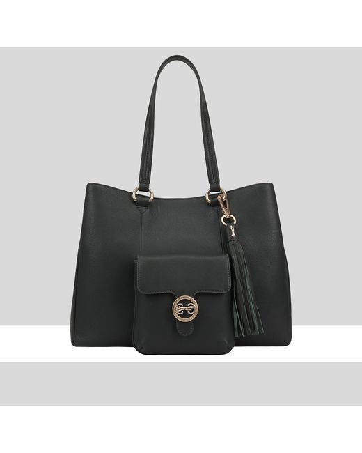Paul Costelloe Black Shebelle Leather Shoulder Bag