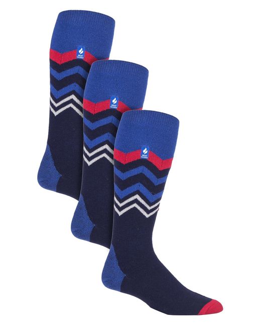 Heat Holders Blue 3 Pair Multipack Ultra Lite Ski Socks for men