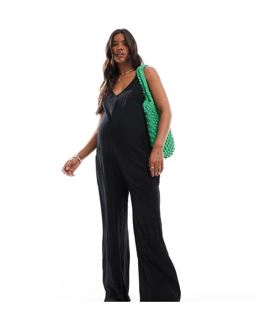 ASOS Blue Design Beach Jumpsuit With Pocket Detail