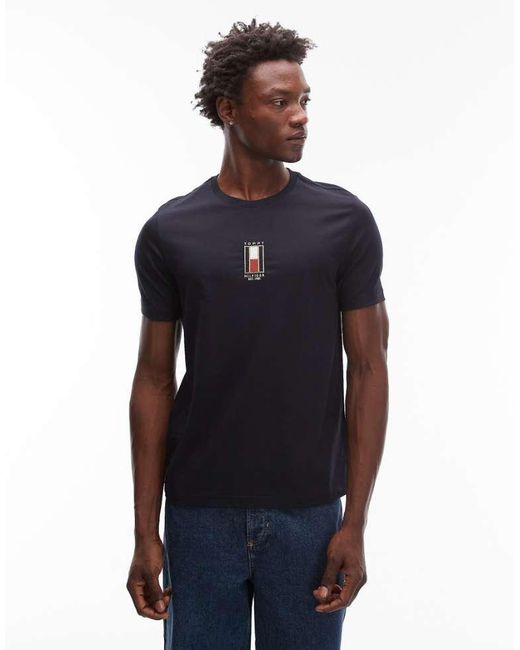 Tommy Hilfiger Blue Colourblock T-Shirt for men